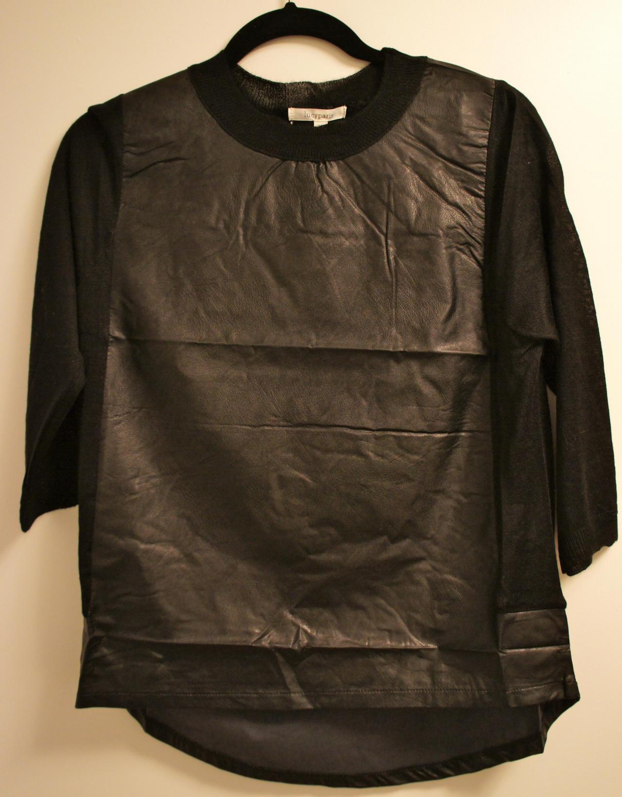 Black Leather Sweater Panel on Luulla